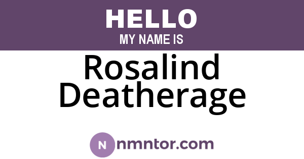 Rosalind Deatherage