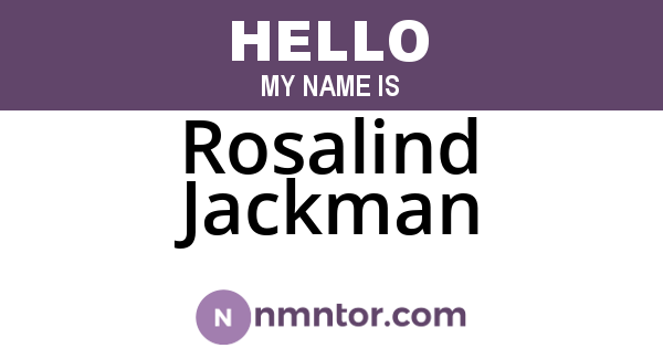 Rosalind Jackman