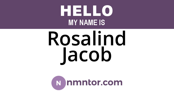 Rosalind Jacob