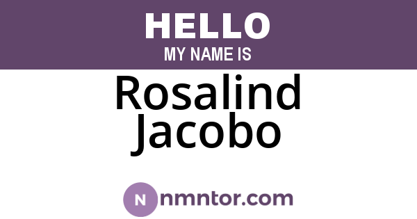 Rosalind Jacobo