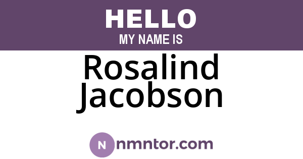 Rosalind Jacobson
