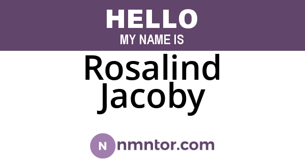 Rosalind Jacoby