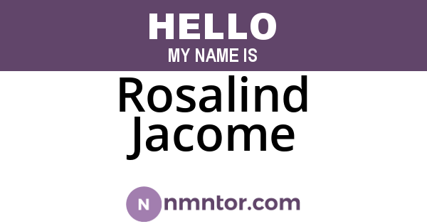 Rosalind Jacome