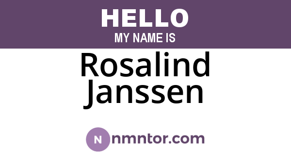 Rosalind Janssen