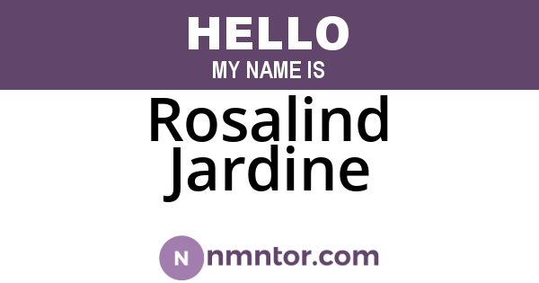 Rosalind Jardine