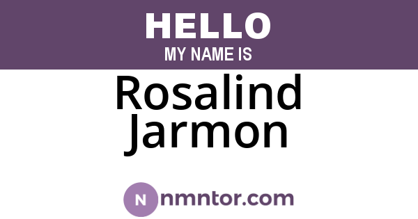 Rosalind Jarmon