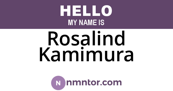 Rosalind Kamimura