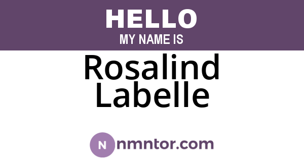 Rosalind Labelle