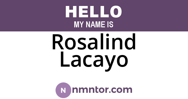 Rosalind Lacayo