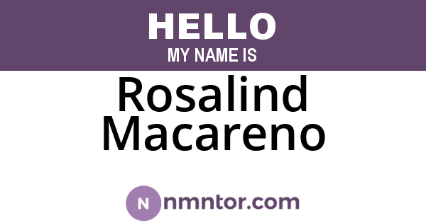 Rosalind Macareno