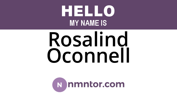 Rosalind Oconnell