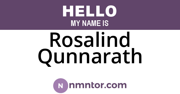 Rosalind Qunnarath