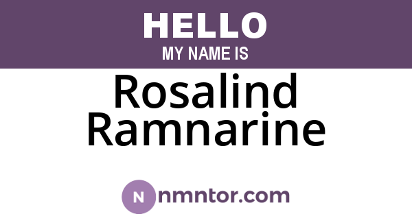 Rosalind Ramnarine