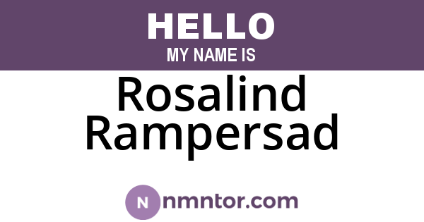 Rosalind Rampersad