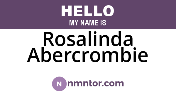 Rosalinda Abercrombie