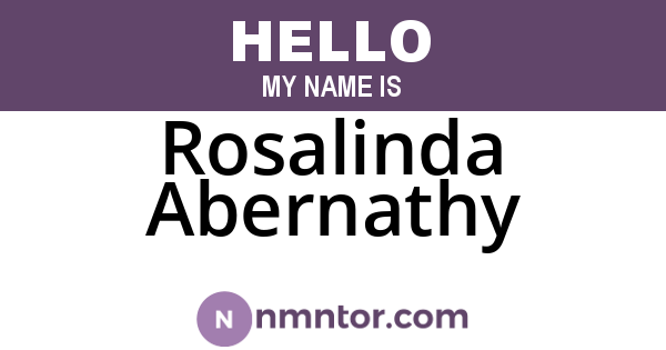 Rosalinda Abernathy