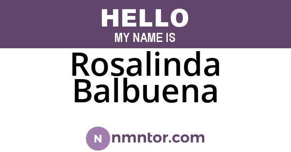 Rosalinda Balbuena