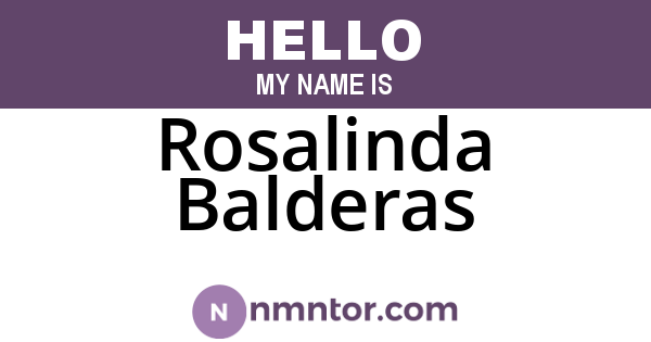 Rosalinda Balderas