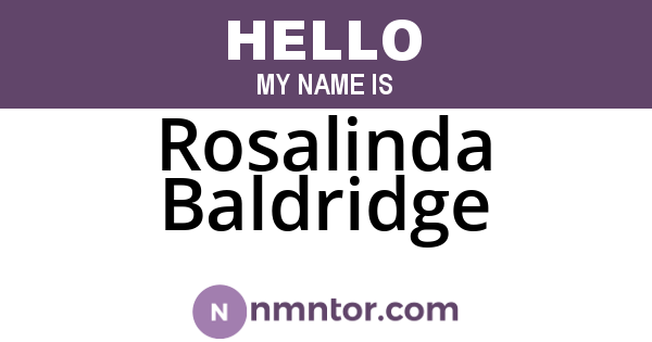 Rosalinda Baldridge