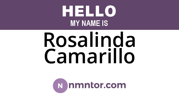 Rosalinda Camarillo
