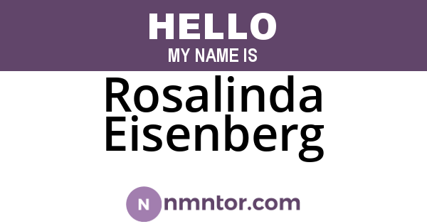 Rosalinda Eisenberg