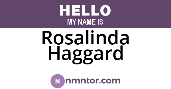 Rosalinda Haggard