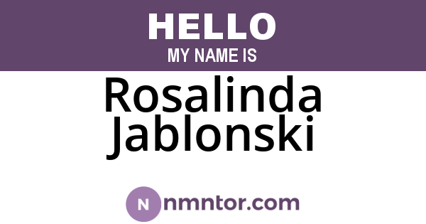 Rosalinda Jablonski