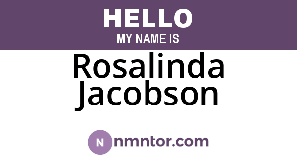 Rosalinda Jacobson