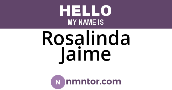 Rosalinda Jaime
