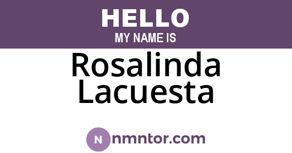 Rosalinda Lacuesta