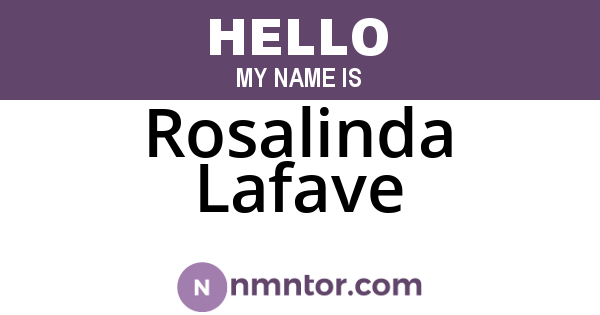 Rosalinda Lafave