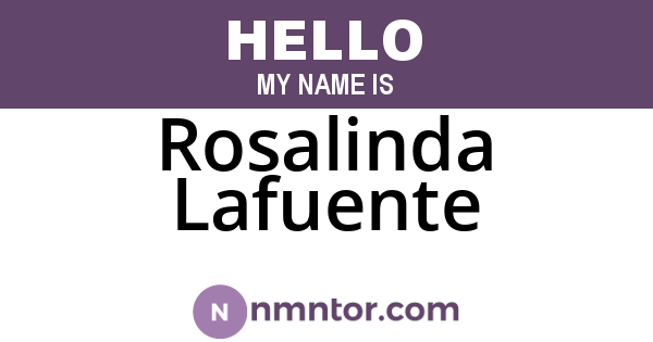Rosalinda Lafuente