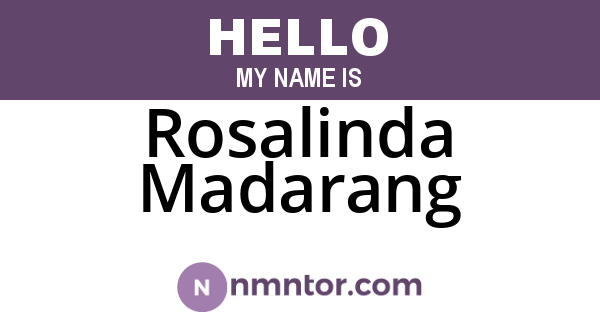 Rosalinda Madarang