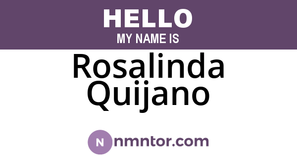 Rosalinda Quijano