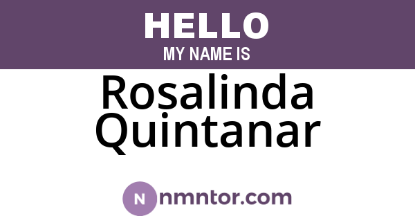 Rosalinda Quintanar