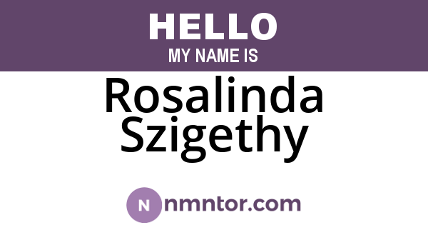 Rosalinda Szigethy
