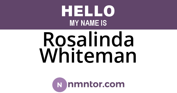 Rosalinda Whiteman