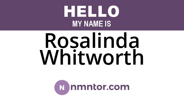 Rosalinda Whitworth