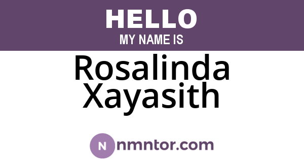 Rosalinda Xayasith