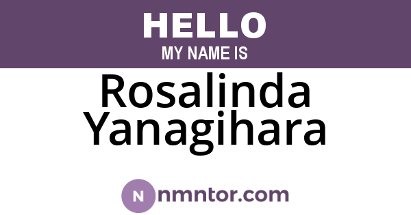 Rosalinda Yanagihara