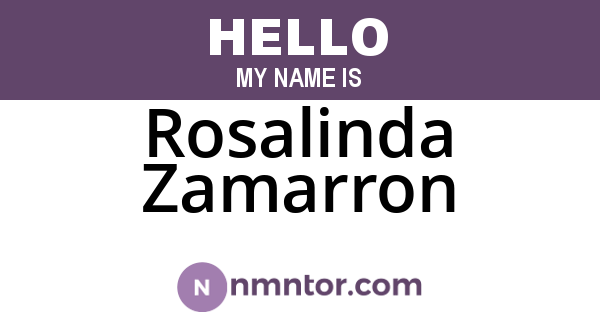 Rosalinda Zamarron