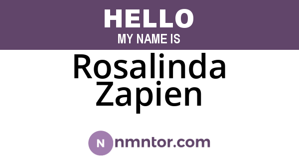 Rosalinda Zapien