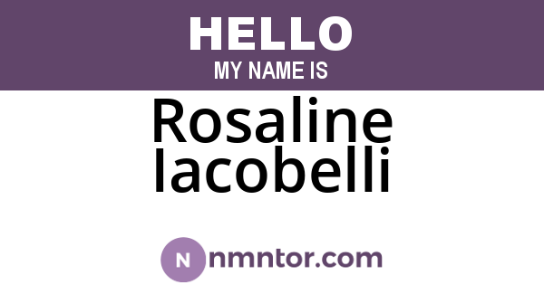 Rosaline Iacobelli