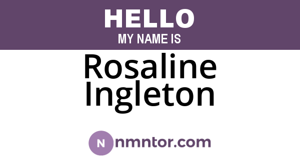 Rosaline Ingleton