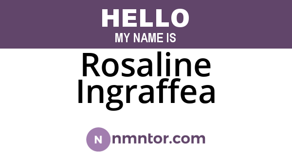 Rosaline Ingraffea