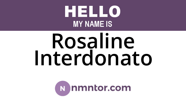 Rosaline Interdonato