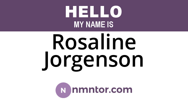 Rosaline Jorgenson