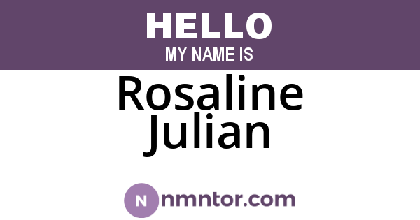 Rosaline Julian