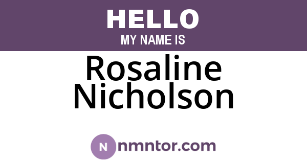 Rosaline Nicholson