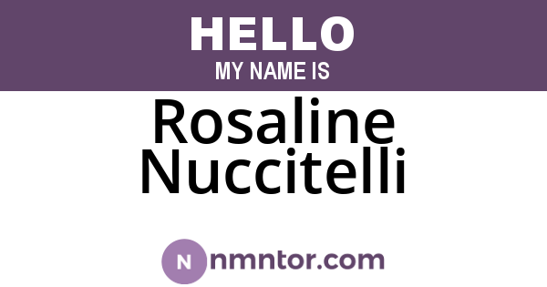 Rosaline Nuccitelli